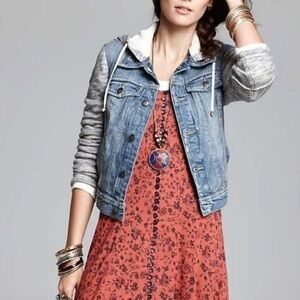 Free People Denim and Knit Jacket